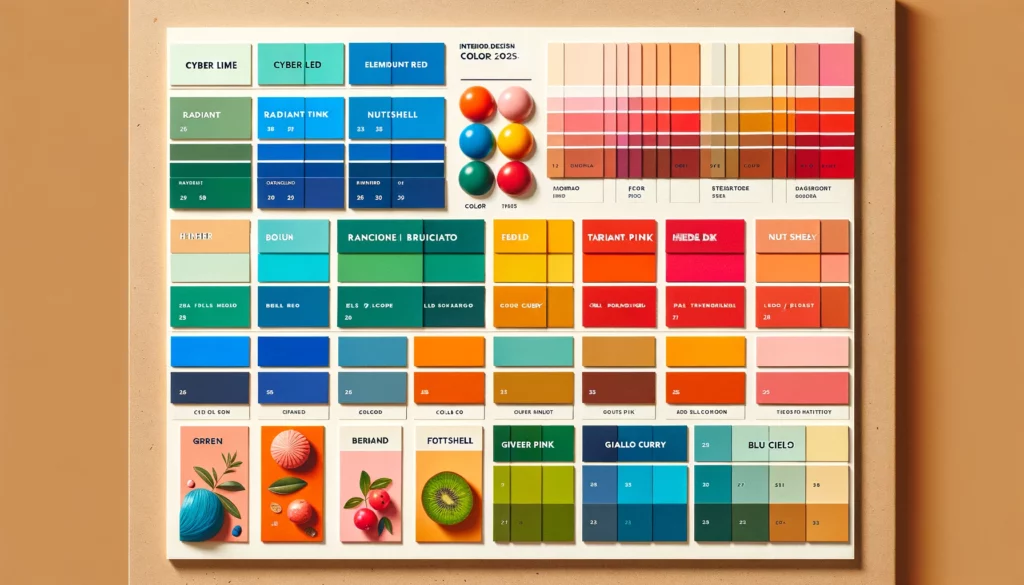 tabella colori palette arredamento 2024